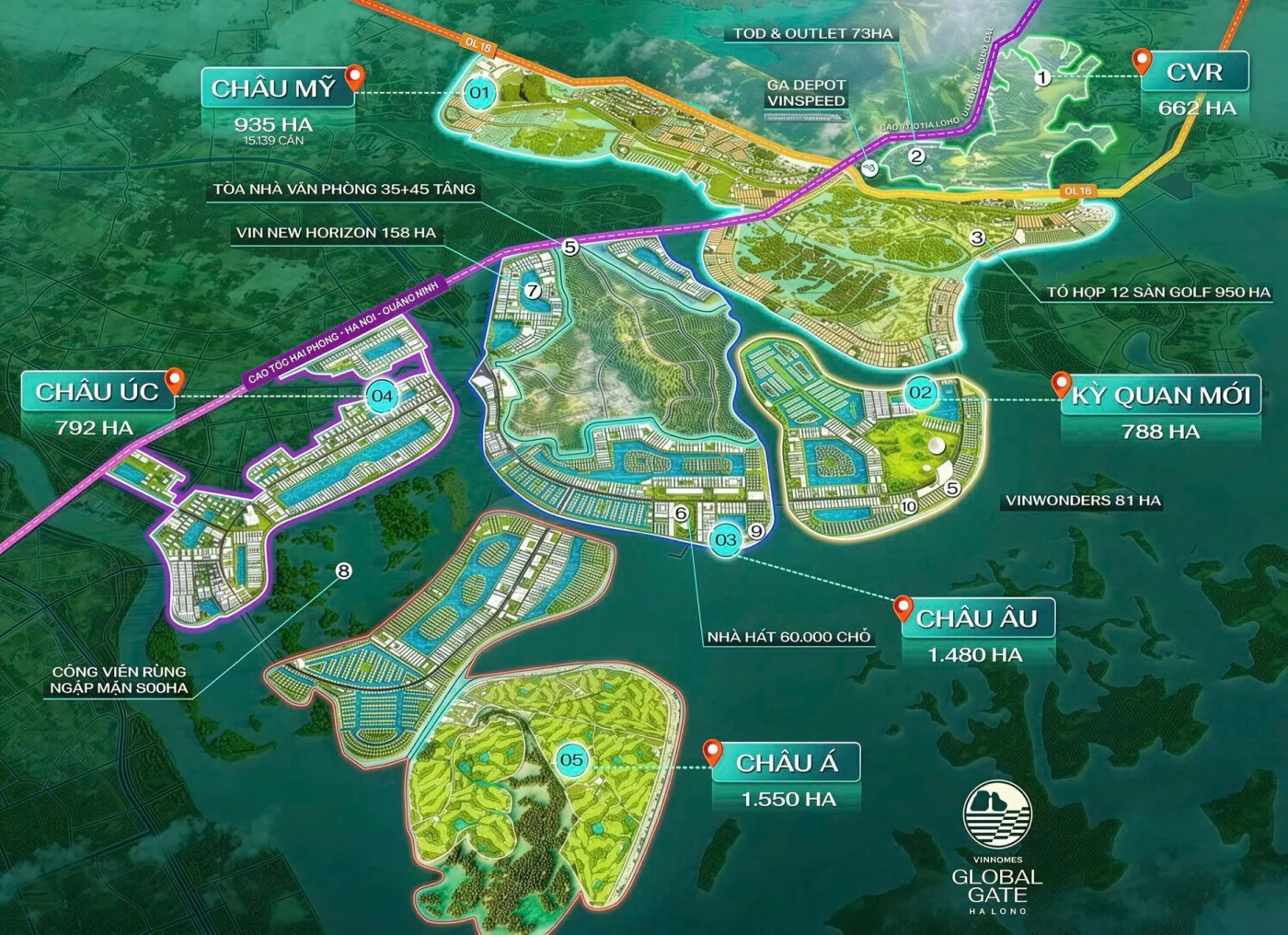 Mặt bằng tổng thể Global Gate Hạ Long